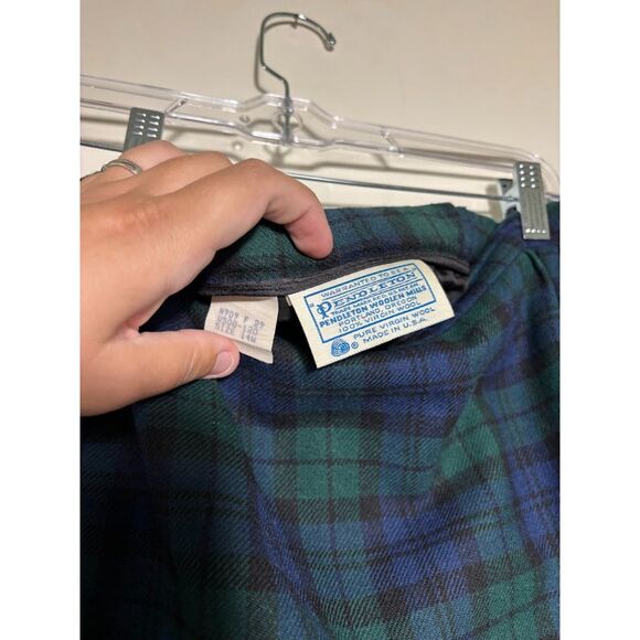 Pendleton Skirt Women's size 14W Wool Tartan Plaid Midi Knee Length Work Holiday - Picture 2 of 2